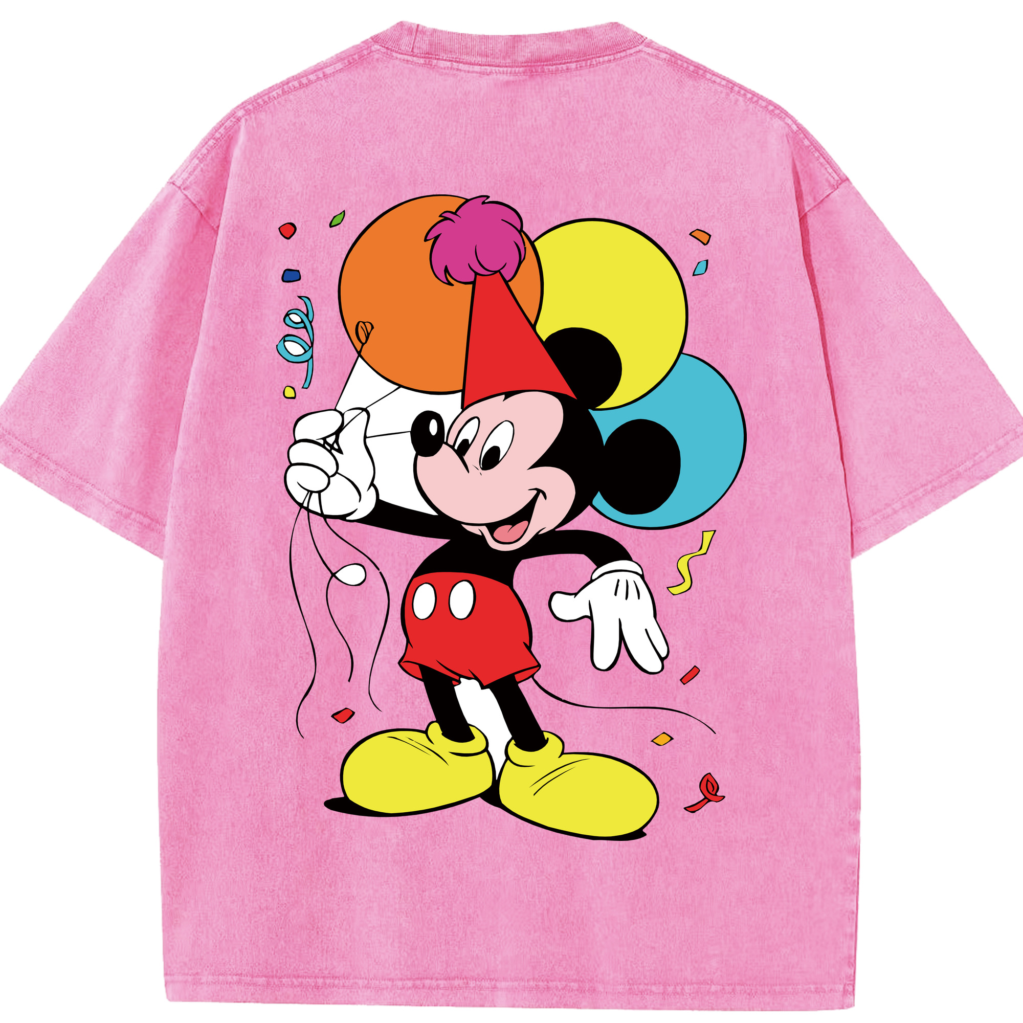 （画像用） ミッキーマウス Mickey Mouse 綿100% ヴィンテージ風 半袖Tシャツ（背面プリント）